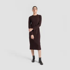 Motion Rib Dress (Brown)