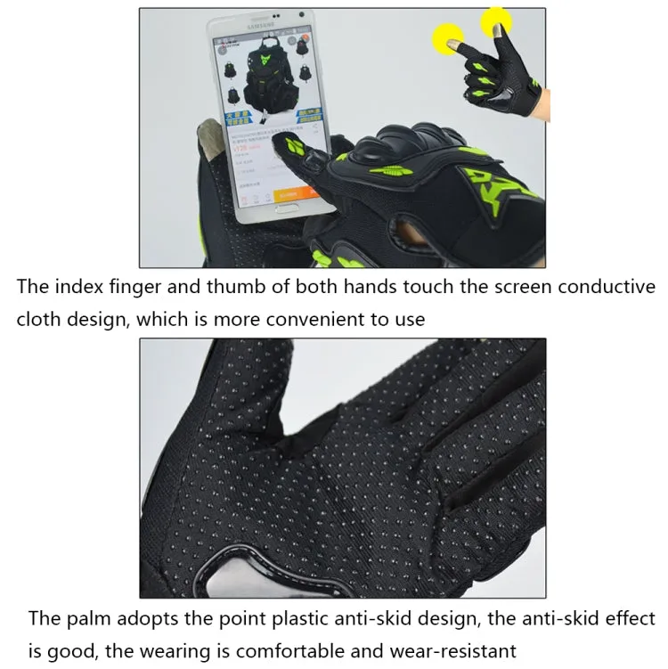 MOTOCENTRIC 13-MC-010 Touch Screen Motorcycle Breathable Gloves, Specification: XXL(Green)