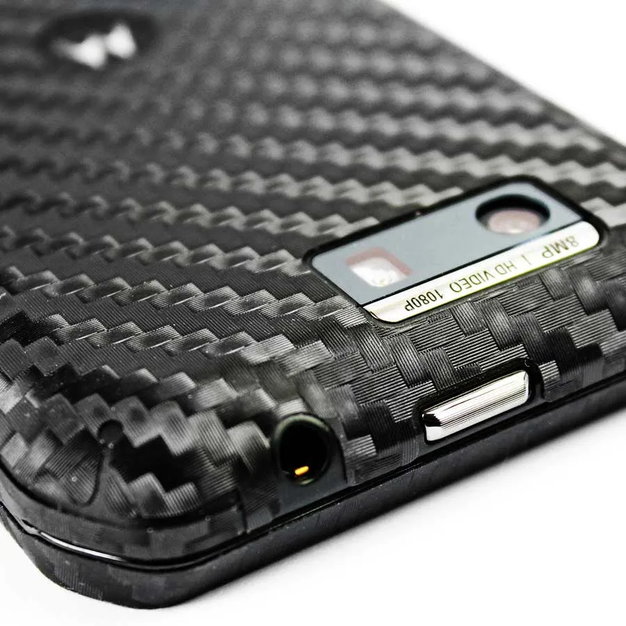 Motorola Photon Q 4G LTE Screen Protector   Black Carbon Fiber Skin Protector