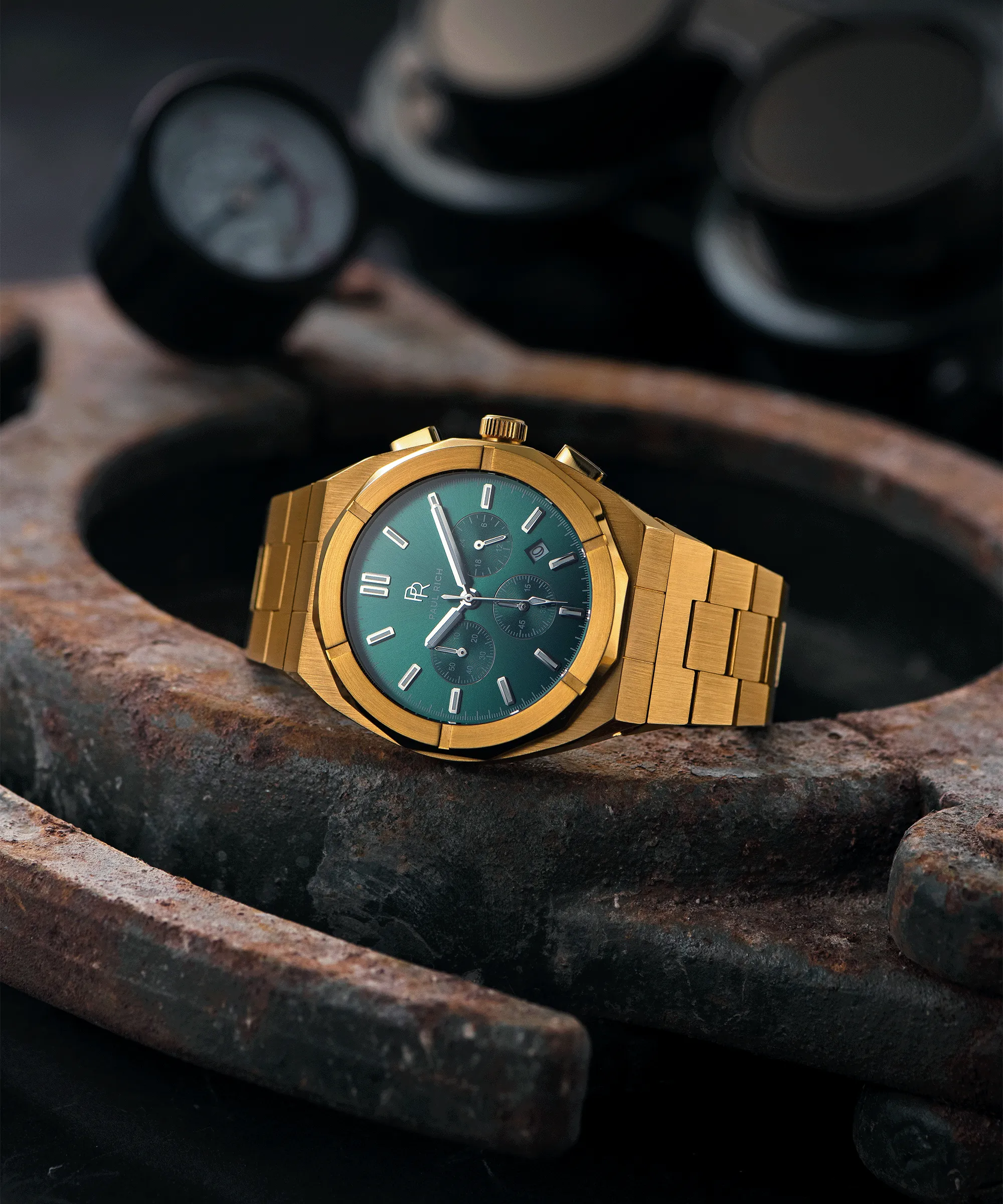 Motorsport Green Gold Steel