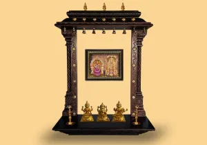 Mounted Wall Teak Wooden Temple