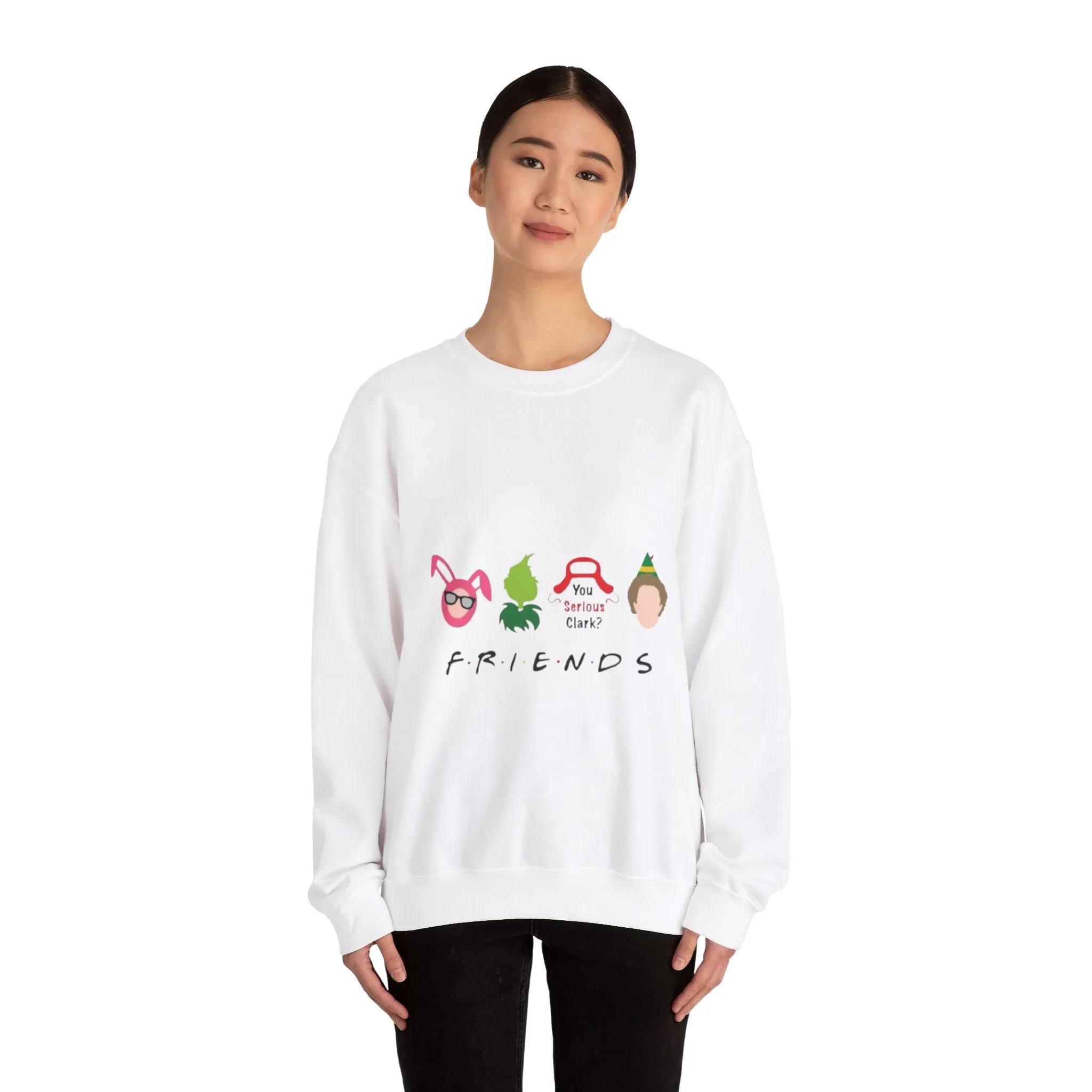 Movie Friends Merry Christmas  Unisex Heavy Blend™ Crewneck Sweatshirt