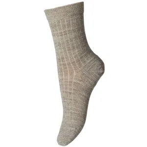 MP Wool Socks Rib Light Brown