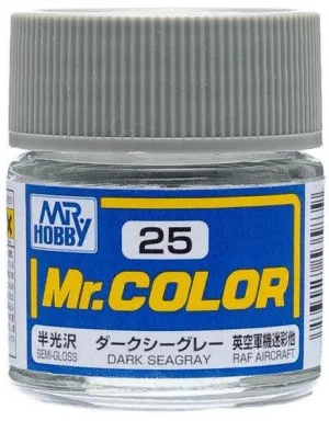 Mr. Hobby C25 Mr. Color Semi Gloss Dark Seagray Lacquer Paint 10ml