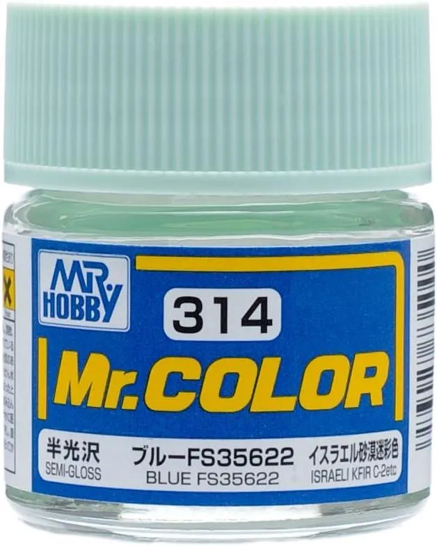 Mr. Hobby C314 Mr. Color Semi Gloss Blue FS35622 Lacquer Paint 10ml