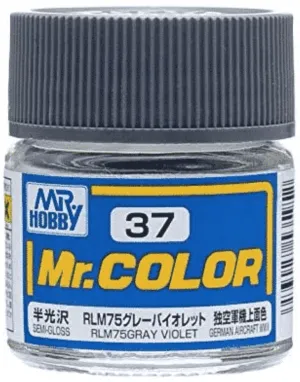 Mr. Hobby C37 Mr. Color Semi Gloss RLM75 Gray Violet Lacquer Paint 10ml