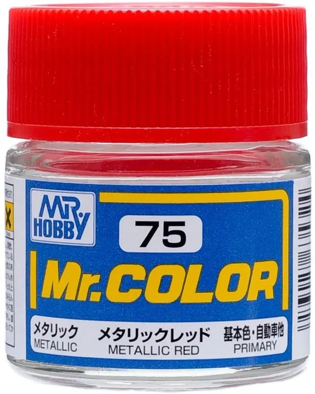 Mr. Hobby C75 Mr. Color Metallic Red Lacquer Paint 10ml