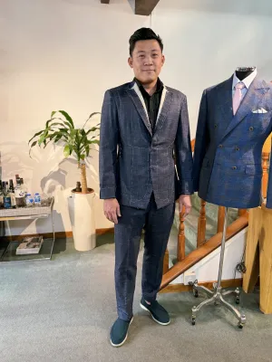 Mr J. In Our Bespoke Navy Suit