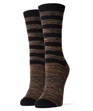 Ms. Jones (Stipes) Bamboo Women's Crew Sock