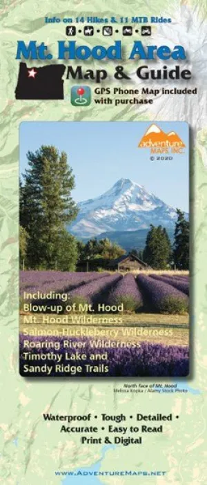 Mt. Hood Area Map & Guide, Oregon