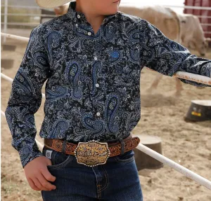 MTW7060305- Cinch Youth's Button Up- NVY