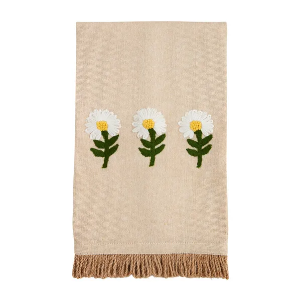 Mud Pie Floral Embroidery Towel