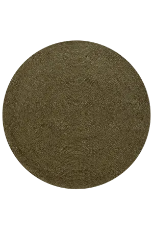 Mulberi Tairua 180 cm Wool Round Rug - Moss Green