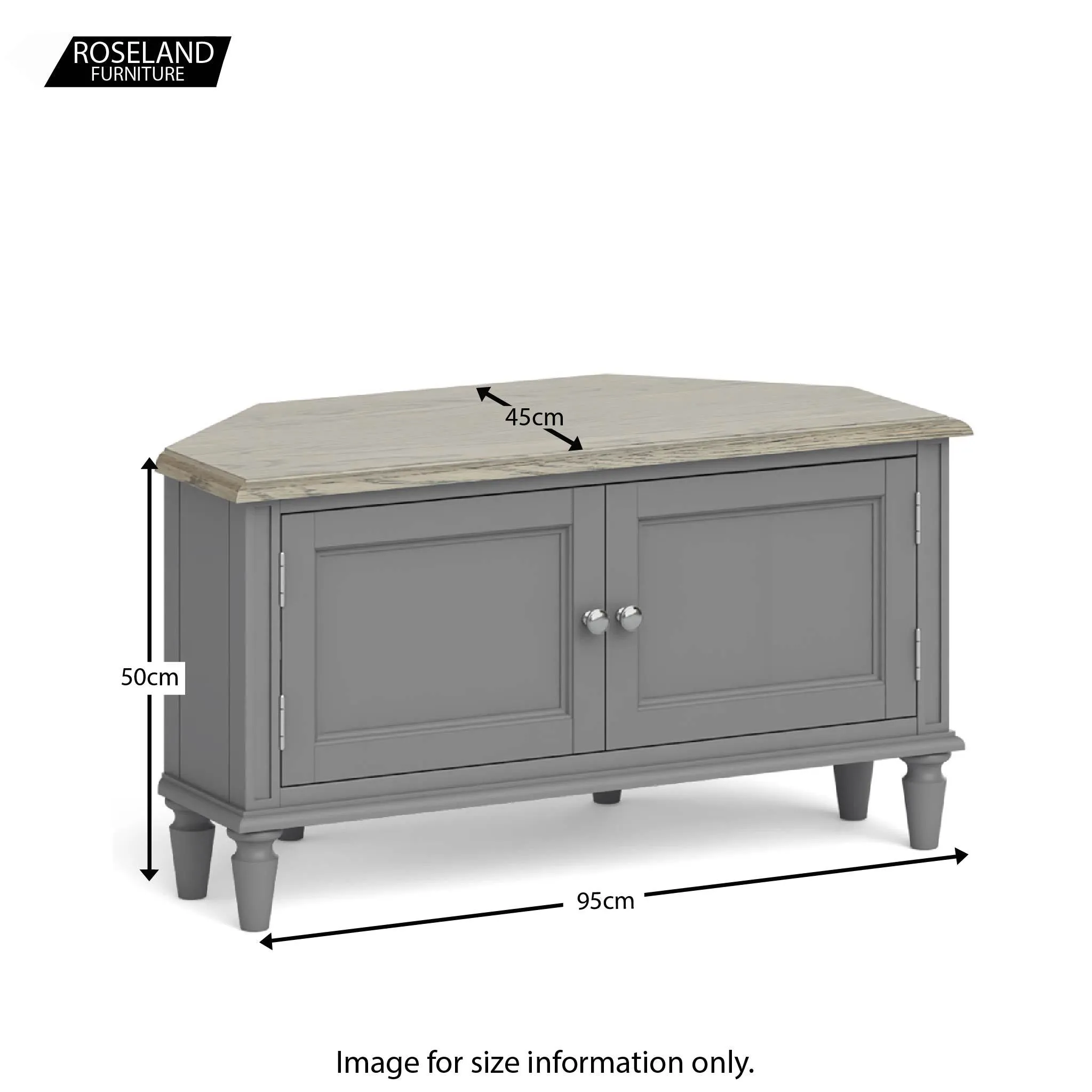 Mulsanne Grey 95cm Corner TV Unit