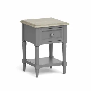 Mulsanne Grey Side Table with Storage