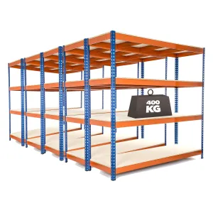 Multi Buy Deal 5 | 10 | 25 Available - 1800mm H x 1800mm W x 450mm D - Heavy Duty Industrial Shelving Unit 4 Levels