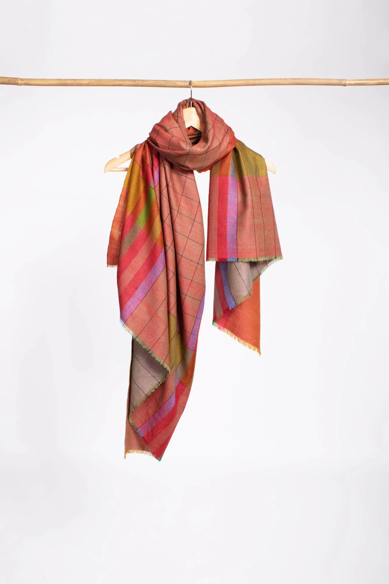 Multi Color Dorukha Artistic Pashmina Shawl - UTTLESFORD