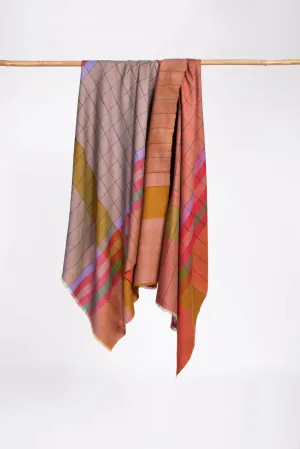 Multi Color Dorukha Artistic Pashmina Shawl - UTTLESFORD