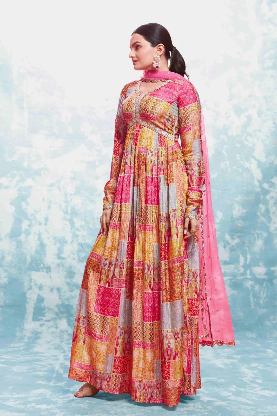 Multi-Color Muslin Printed & Embroidered Suit Set | Fully Stitched & Ready to Wear