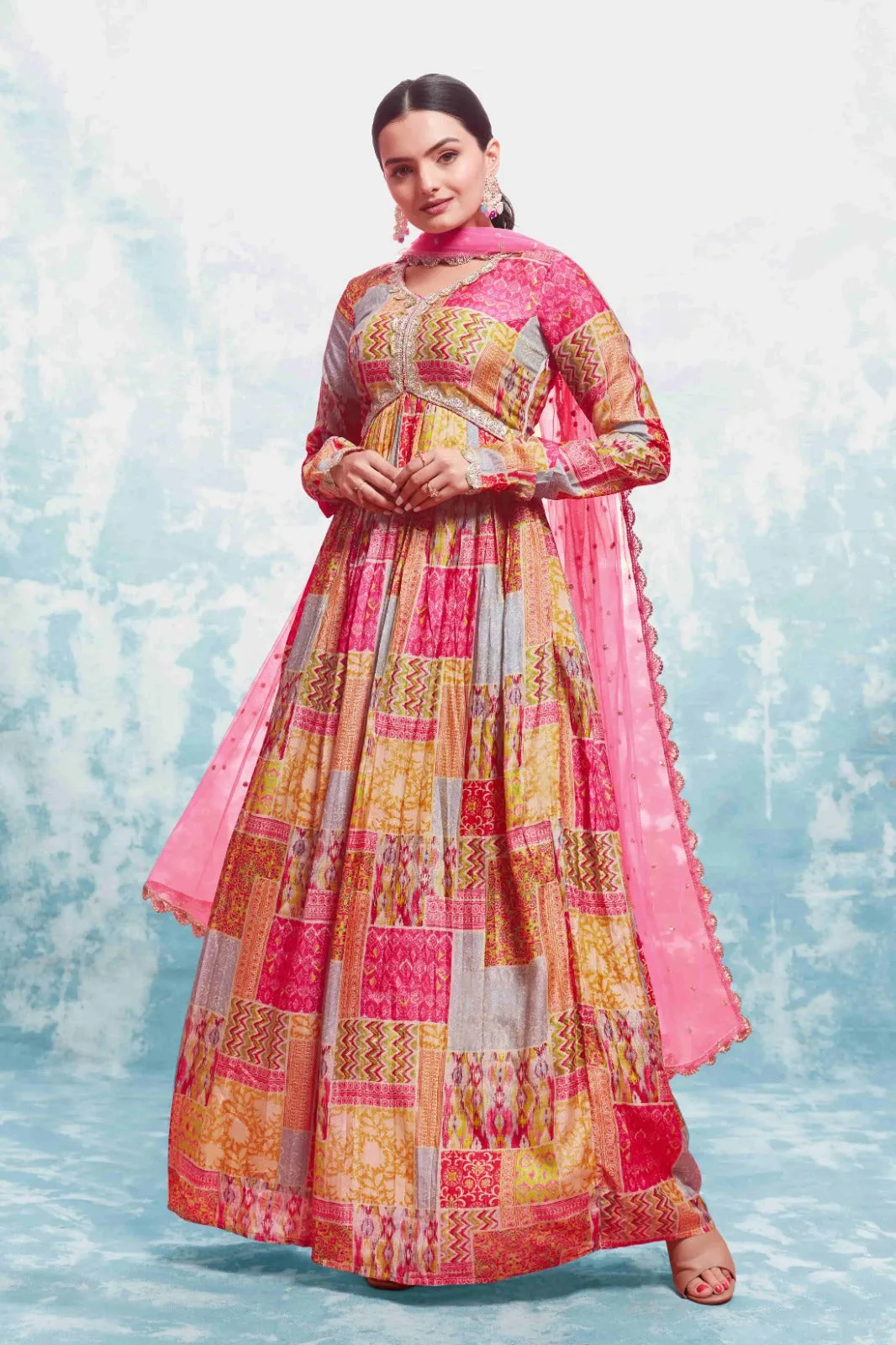 Multi-Color Muslin Printed & Embroidered Suit Set | Fully Stitched & Ready to Wear