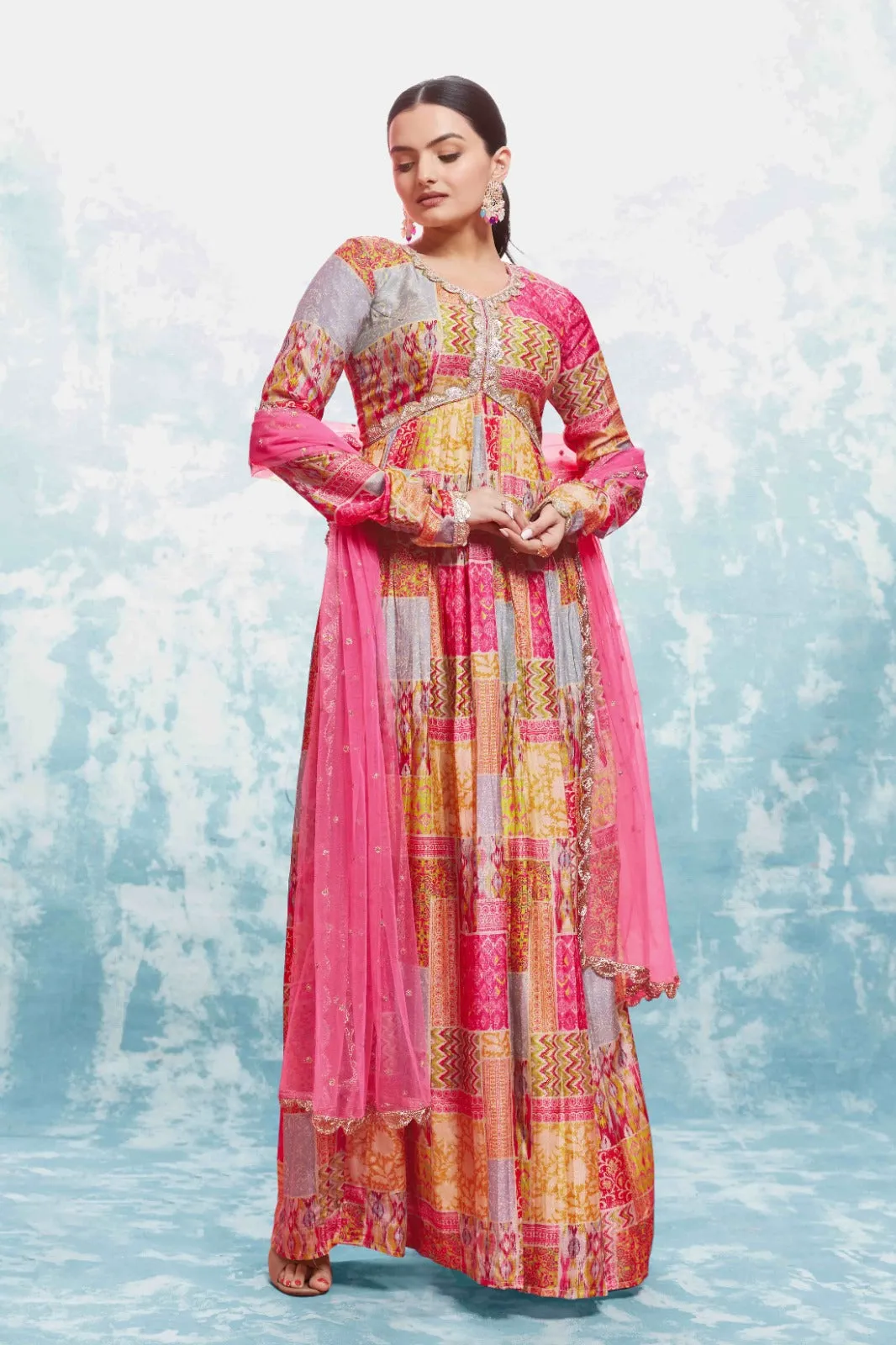 Multi-Color Muslin Printed & Embroidered Suit Set | Fully Stitched & Ready to Wear