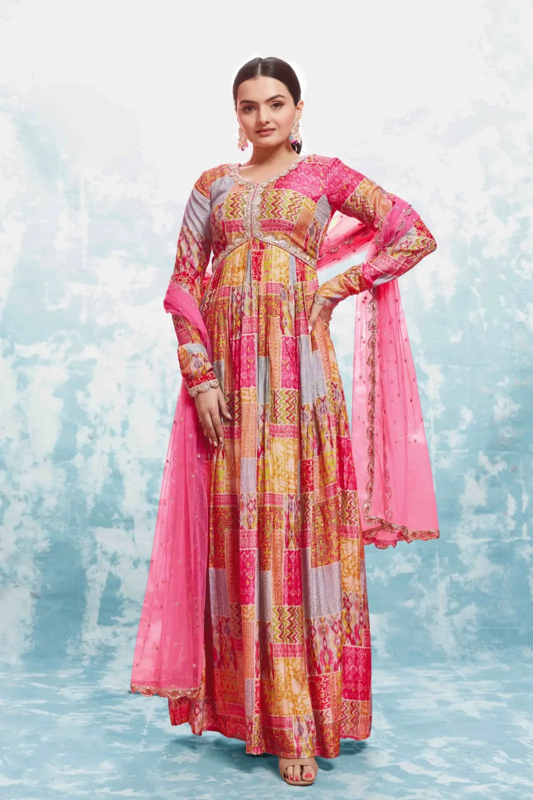 Multi-Color Muslin Printed & Embroidered Suit Set | Fully Stitched & Ready to Wear