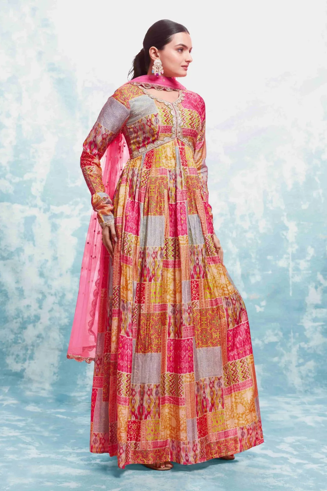 Multi-Color Muslin Printed & Embroidered Suit Set | Fully Stitched & Ready to Wear