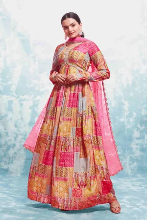 Multi-Color Muslin Printed & Embroidered Suit Set | Fully Stitched & Ready to Wear