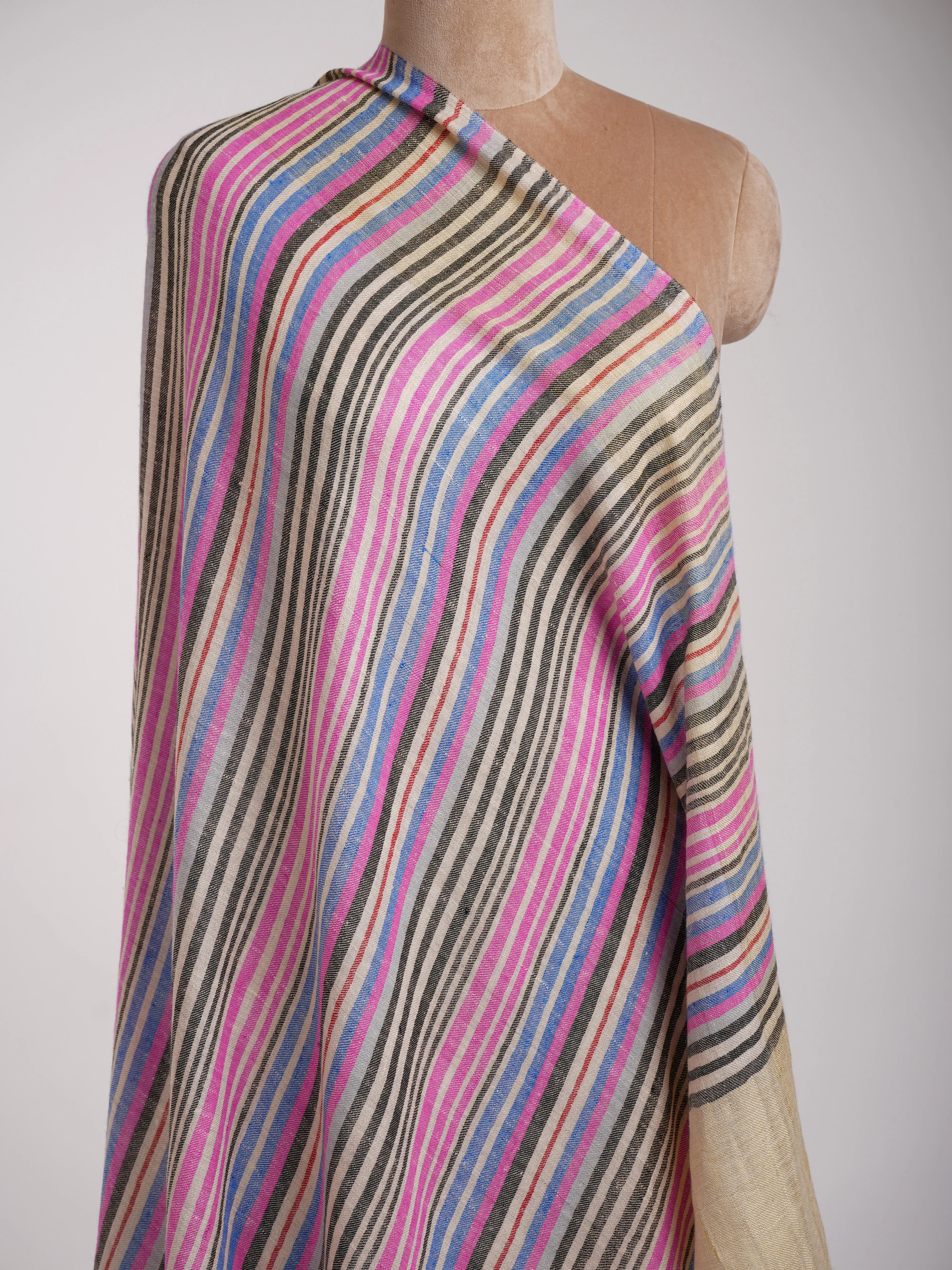 Multi Color Stripe Contemporary Pashmina Shawl