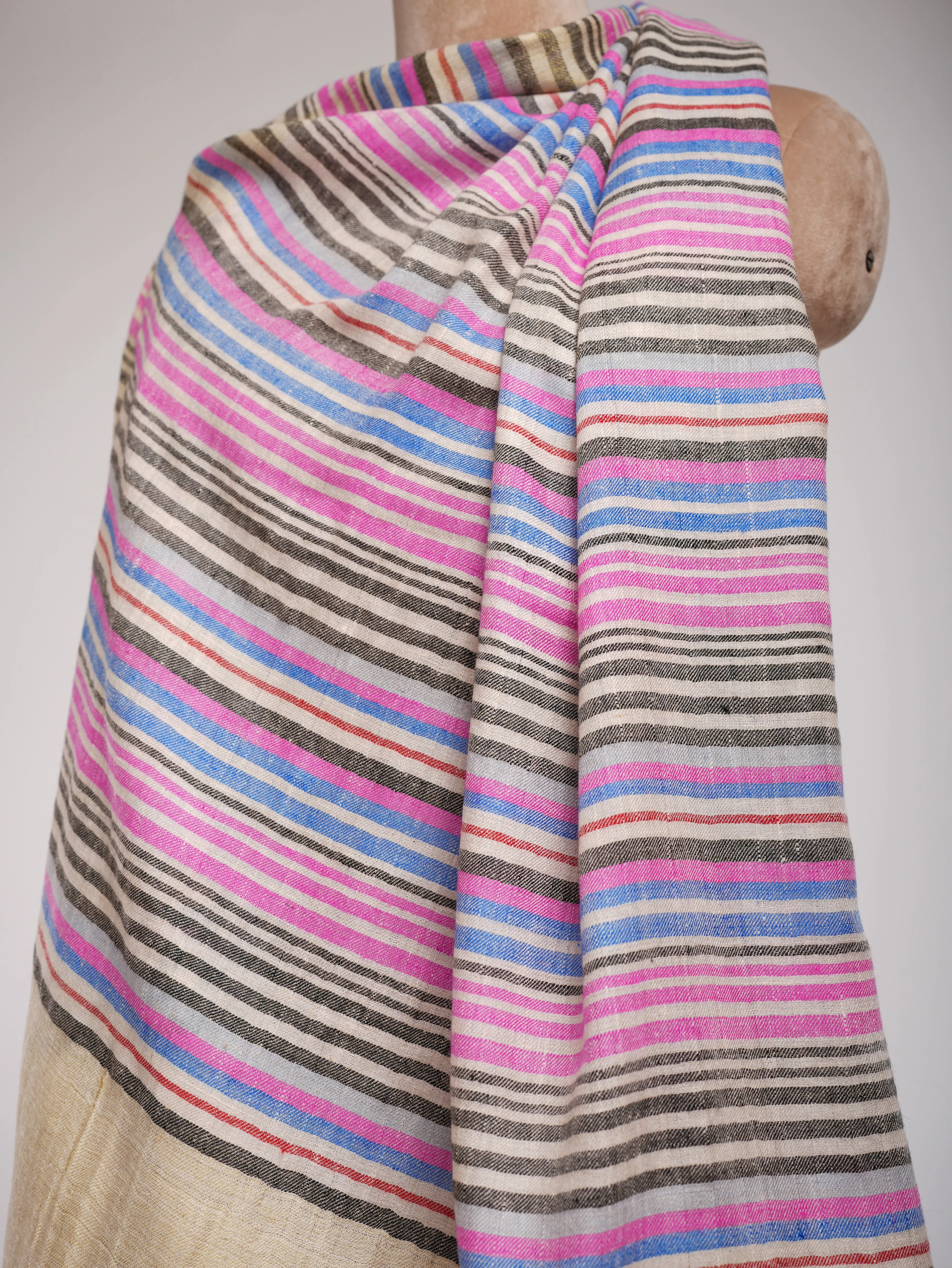 Multi Color Stripe Contemporary Pashmina Shawl