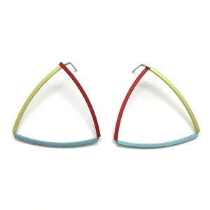 Multi-Color Triangle Bow Earrings