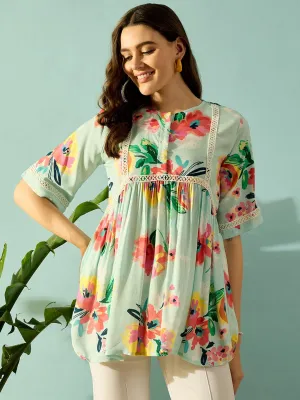 Multi Coloured Floral Blossom Day Wear Top