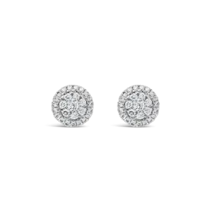 Multi-Diamond Round Earrings