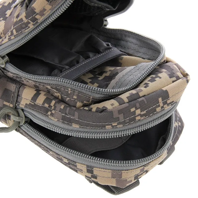 Multi-function High Density Strong Nylon Fabric Waist Bag / Camera Bag / Mobile Phone Bag, Size: 9.5 x 18.5 x 8cm (Grey Camouflage)