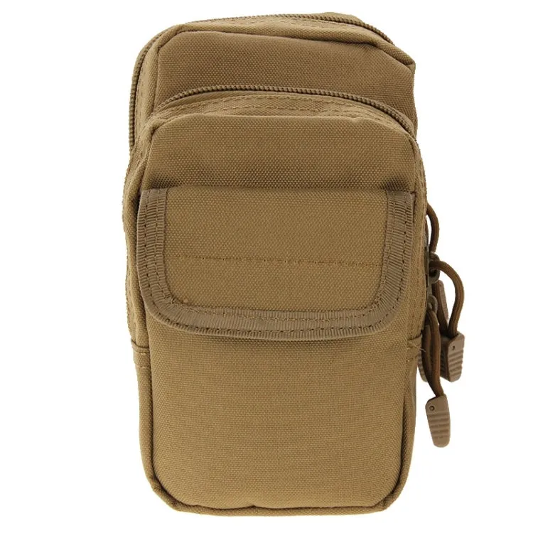 Multi-function High Density Strong Nylon Fabric Waist Bag / Camera Bag / Mobile Phone Bag, Size: 9.5 x 18.5 x 8cm (Khaki)