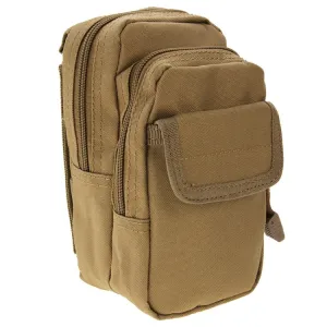 Multi-function High Density Strong Nylon Fabric Waist Bag / Camera Bag / Mobile Phone Bag, Size: 9.5 x 18.5 x 8cm (Khaki)