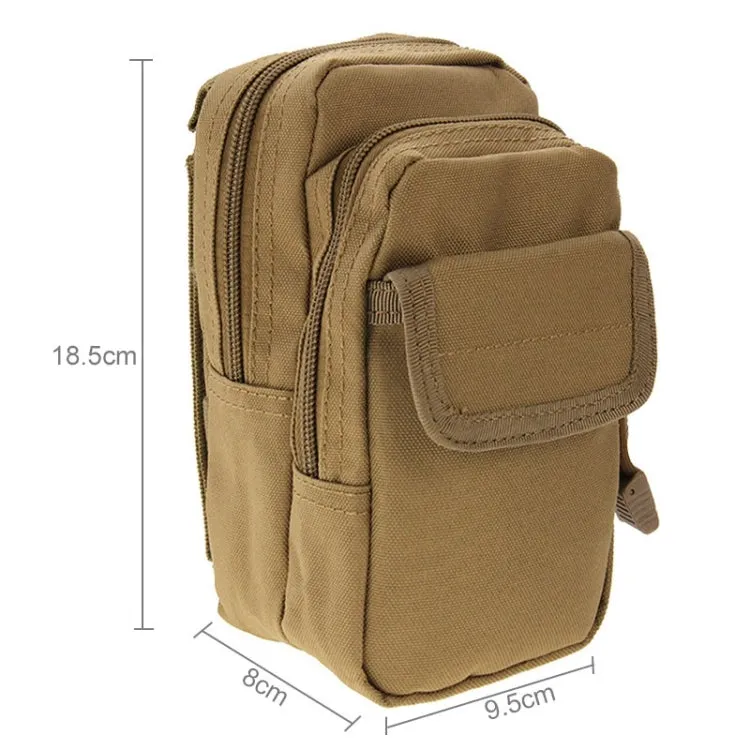 Multi-function High Density Strong Nylon Fabric Waist Bag / Camera Bag / Mobile Phone Bag, Size: 9.5 x 18.5 x 8cm (Khaki)