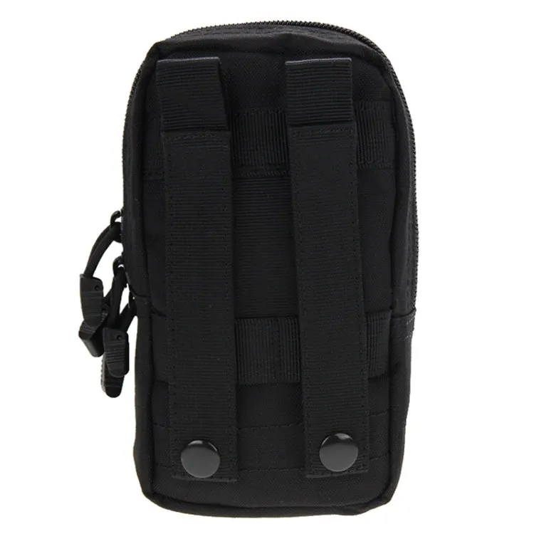 Multi-function High Density Strong Nylon Fabric Waist Bag / Camera Bag / Mobile Phone Bag, Size: 9.5 x 18.5 x 8cm(Black)