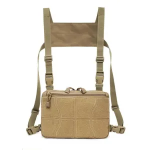 Multi-functional Chest Bag for Outdoor Sports Portable Storage Backpack(Tan)