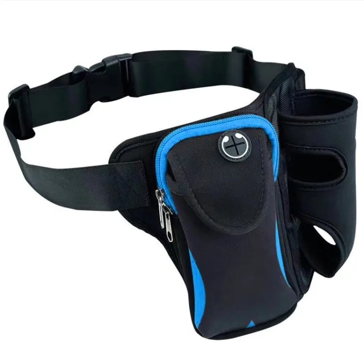 Multi-functional Unisex Running Outdoor Sports Water Bottle Waist Bag (Blue)