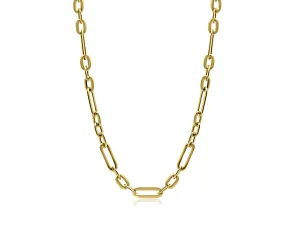 Multi Oval Paperclip Yellow Gold Chain