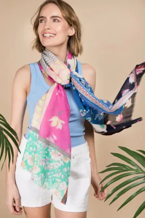 Multi Patterned Floral Scarf