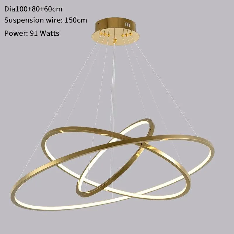 Multi-ring chandelier