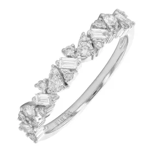 Multi Shape Baguette Round Diamond Ring