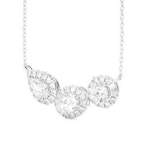 Multi-Stone Lab Grown Diamond Three Stone Necklace