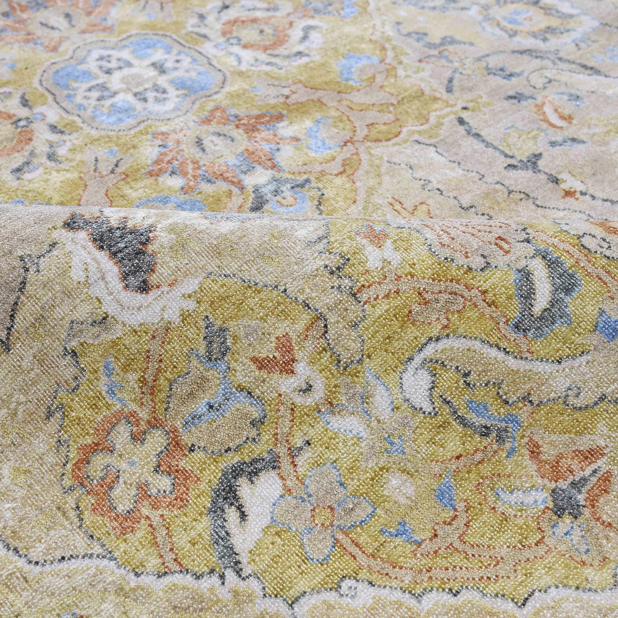 Multi Traditional Silk Rug - 8' x 10'6"