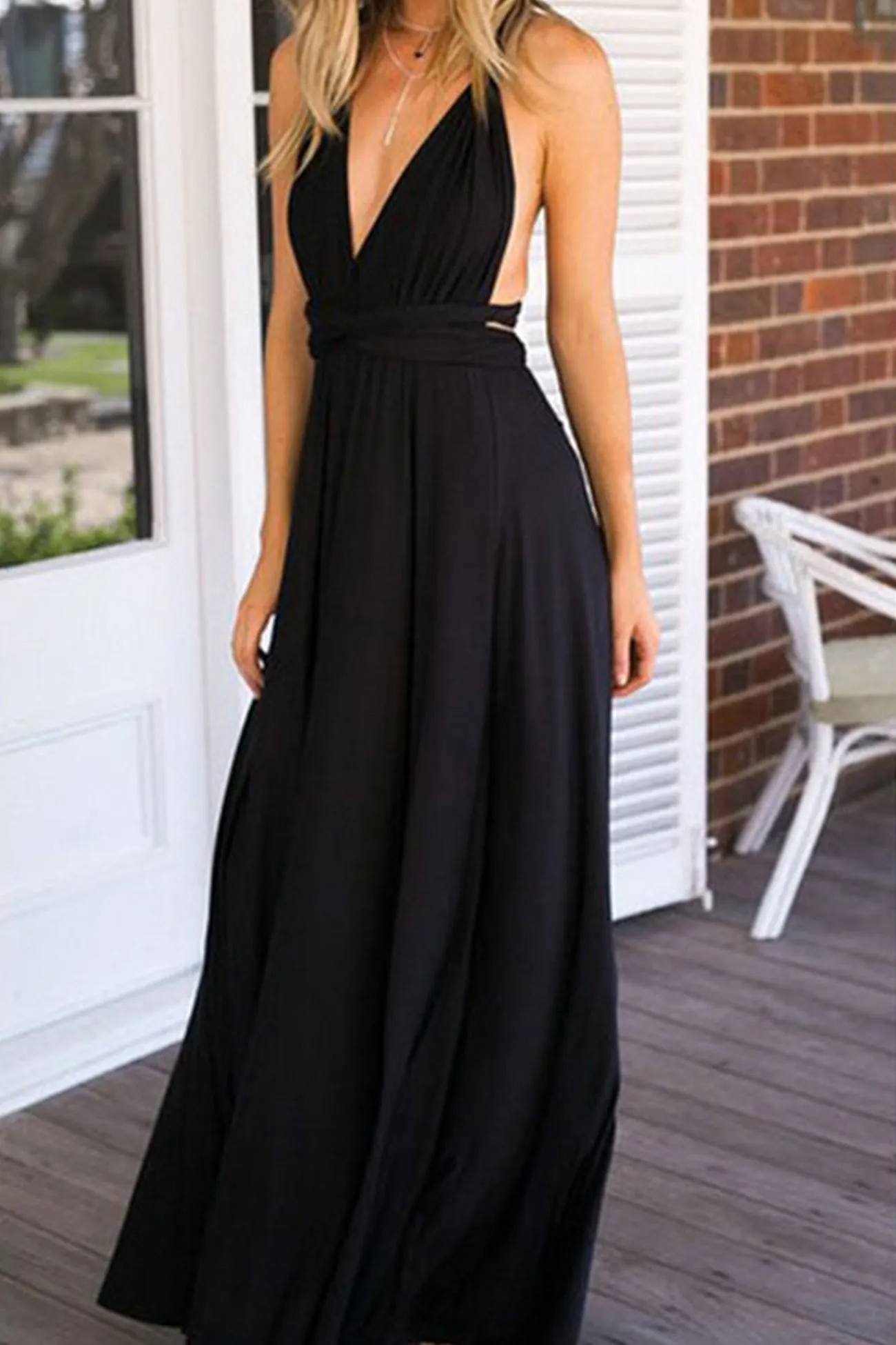 Multi-wear Strappy Backless Maxi Dress