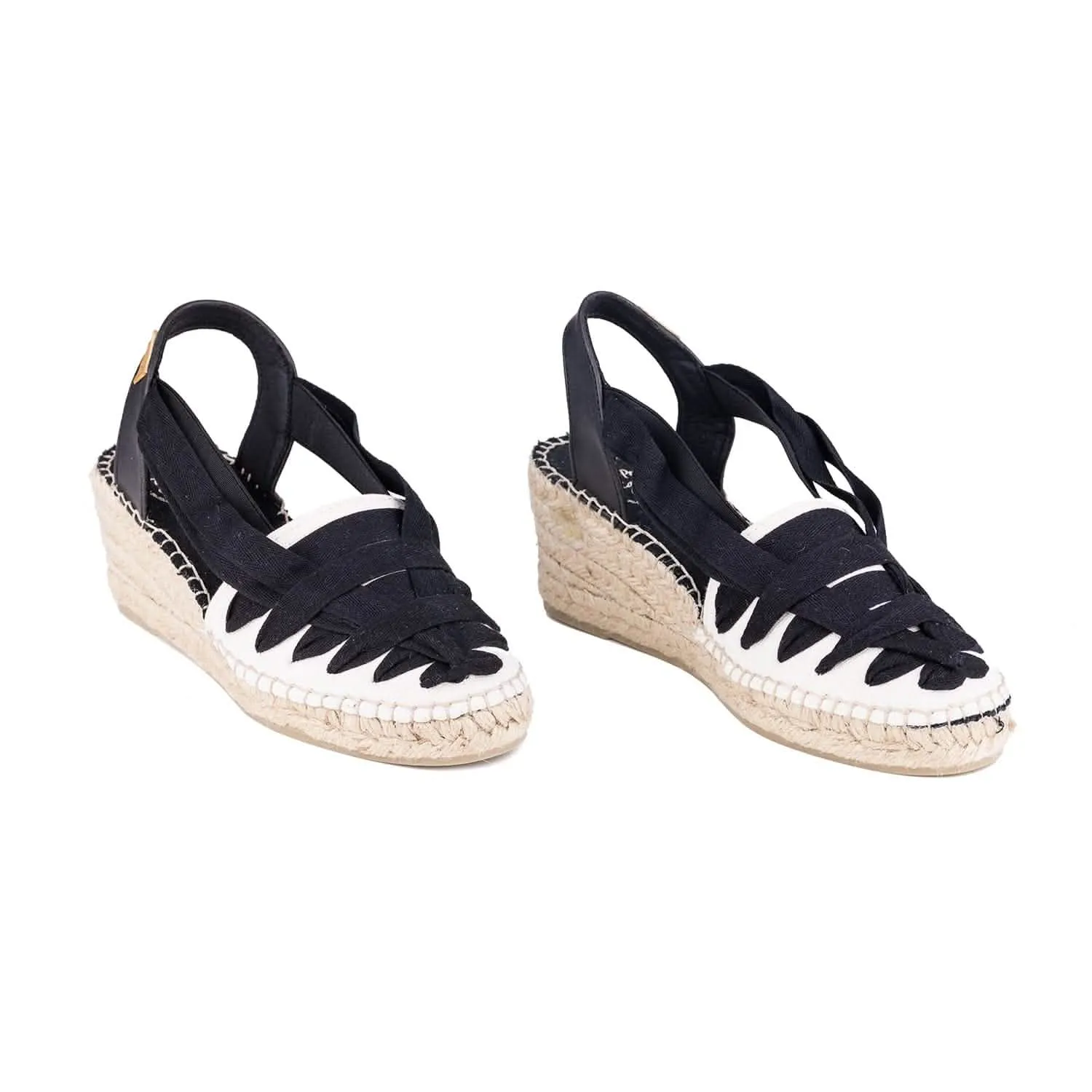 Multicolor Cotton Blend Wedge Espadrille for Women - Tracy-CU