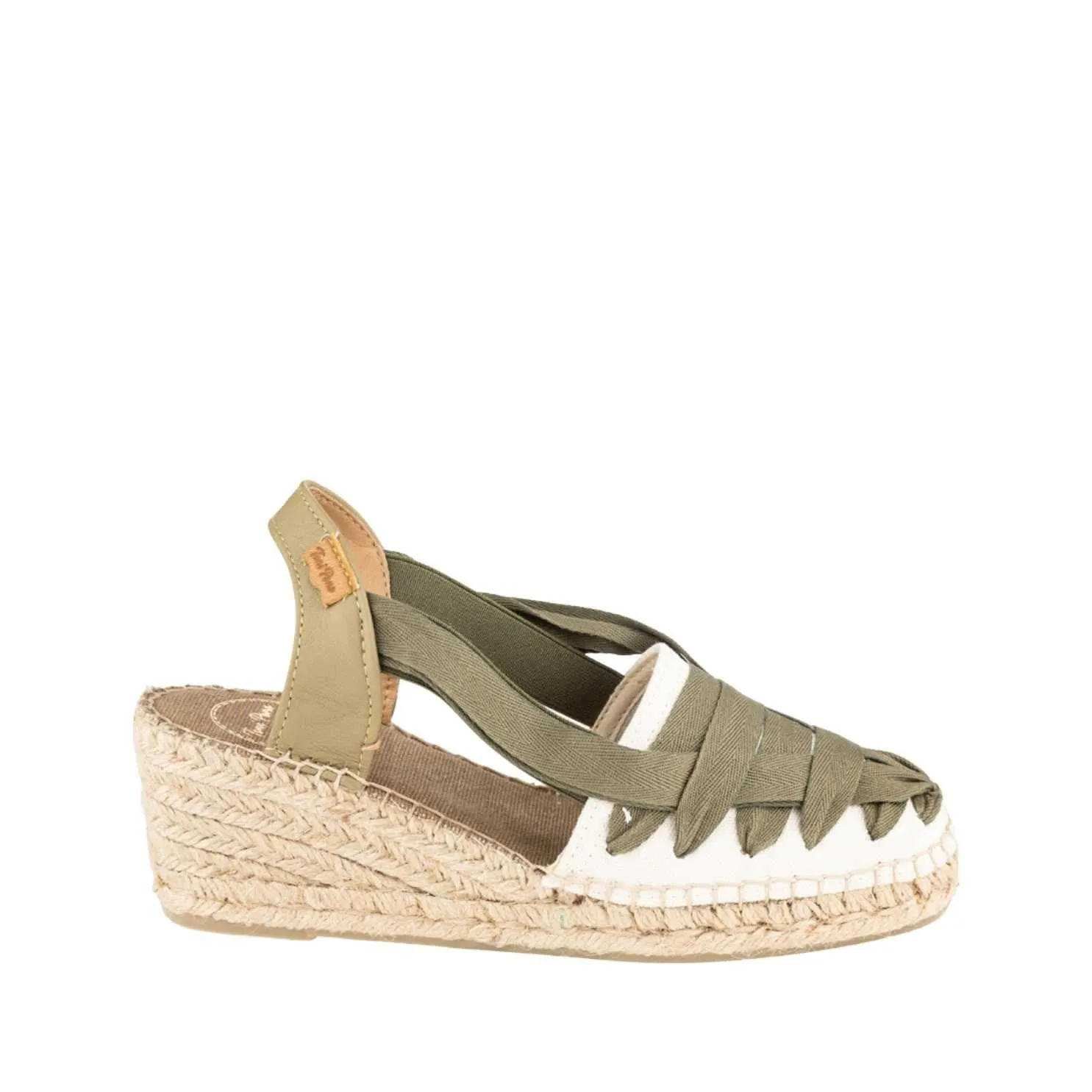 Multicolor Cotton Blend Wedge Espadrille for Women - Tracy-CU