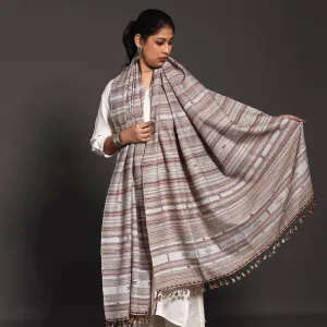 Multicolor - Kutch Traditional Embroidered Handwoven Fine Woolen Shawl